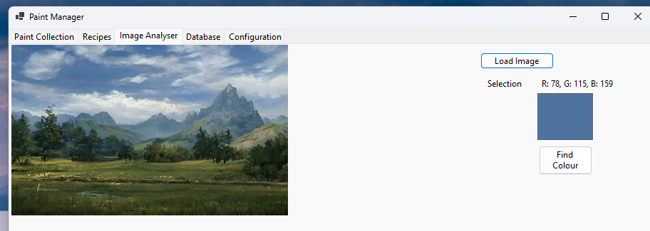 Image Analyzer Tab.